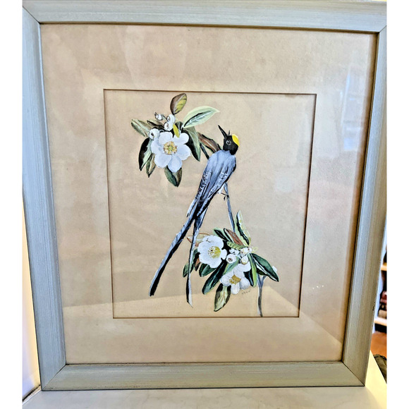 Vintage Watercolor Original Bird Signed Keen Framed & Matted - Picture 1 of 6